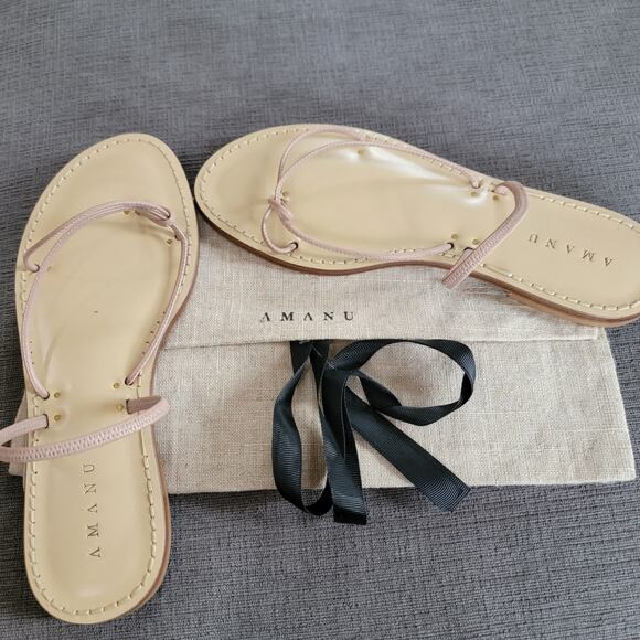 Amanu Women's Brown Mombasa Flat Strappy Leather Sandals Size 38 - Picture 5 of 8